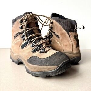 Salomon Womens Gore-Tex Contagrip Hiking Boots Brown Waterproof